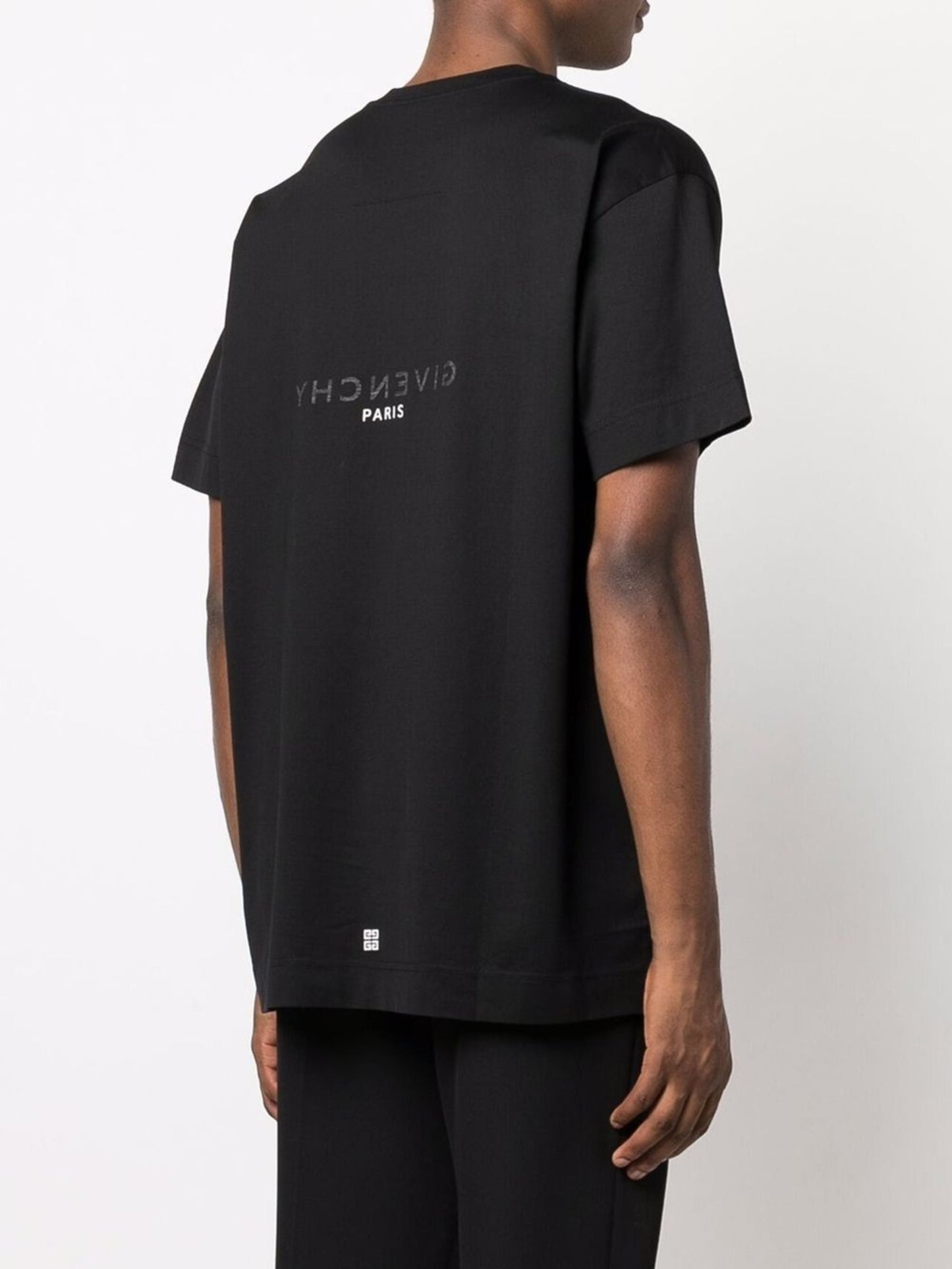 Givenchy Reverse Paris Logo Print Oversized T-Shirt in Black