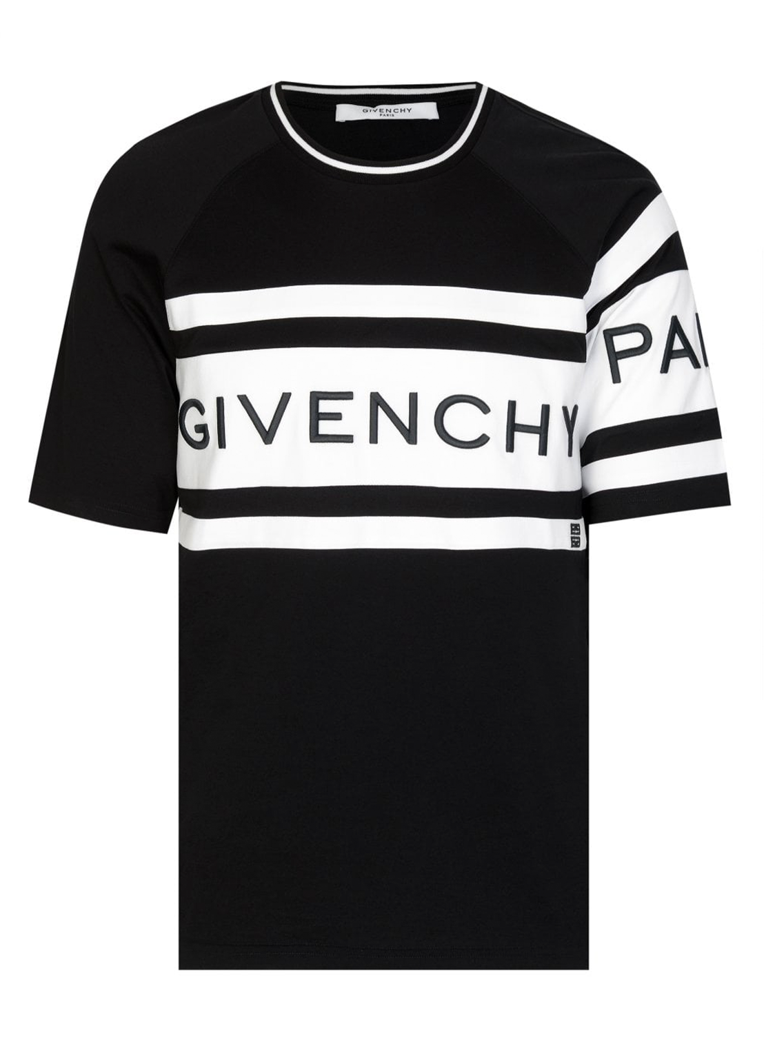 Givenchy 4G Contrasting Embroidered T-Shirt in Black