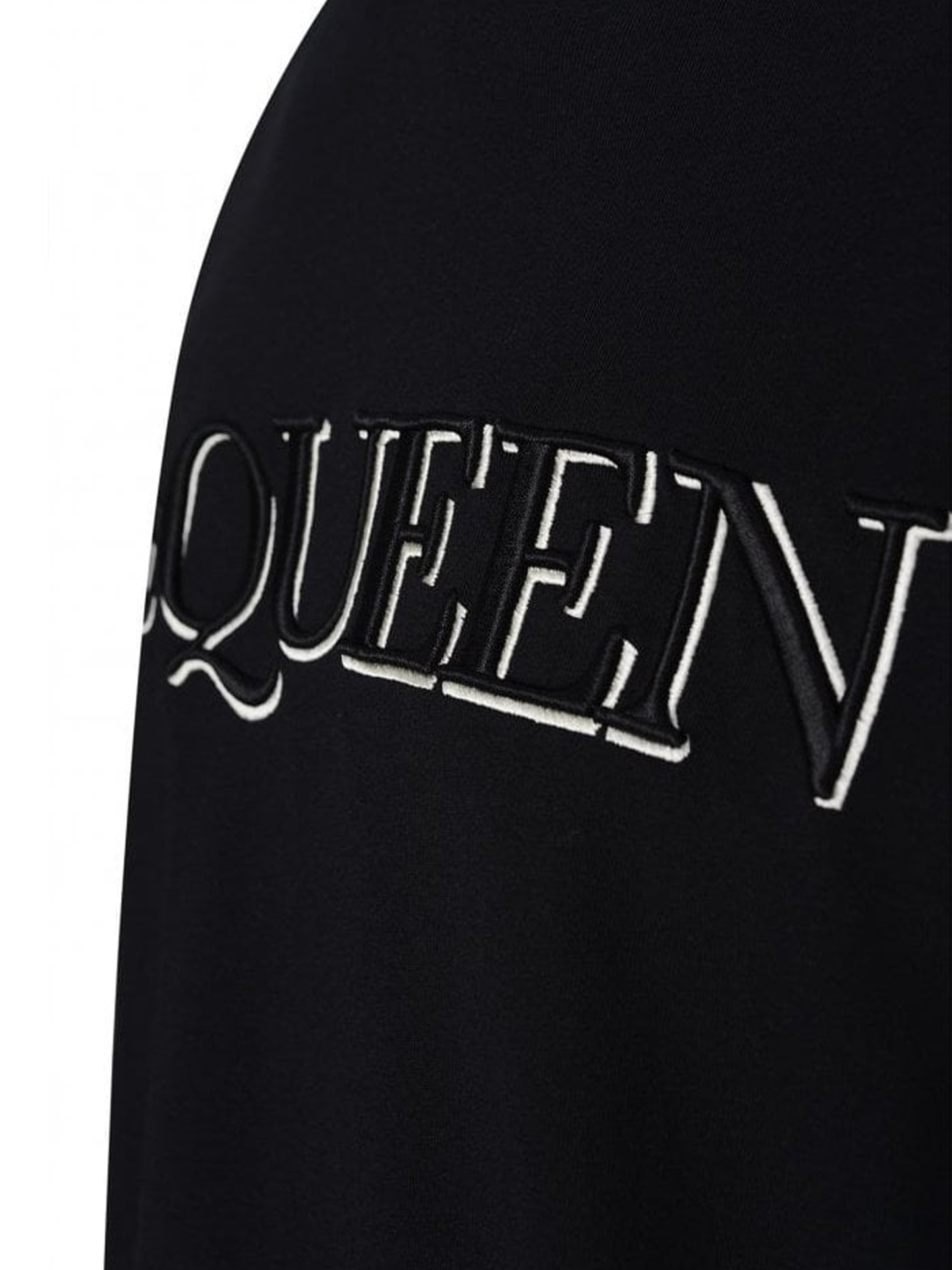 Alexander McQueen Embroidered Logo T-Shirt in Black