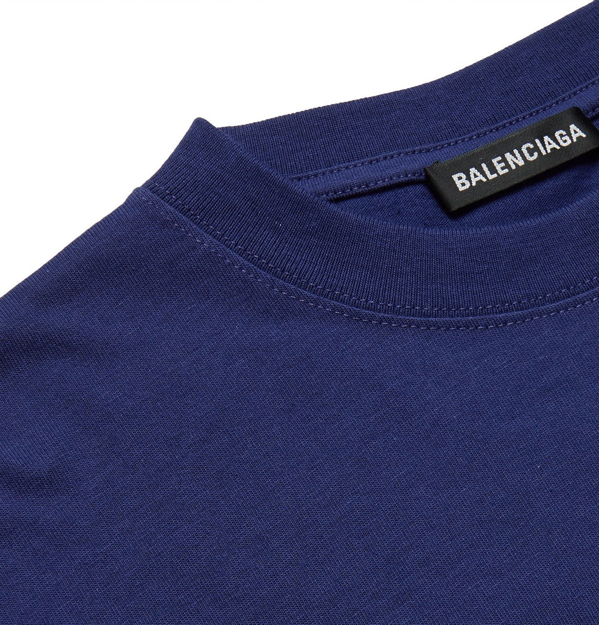 Balenciaga Oversized Political Logo-Print Cotton-Jersey T-Shirt Blue