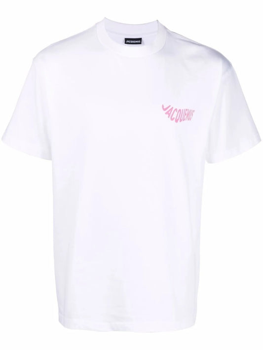 Jacquemus Le T-Shirt Vague Wave Printed T-Shirt in White