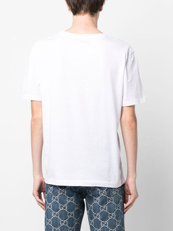 Gucci Classic Interlock Printed Logo T-Shirt in White