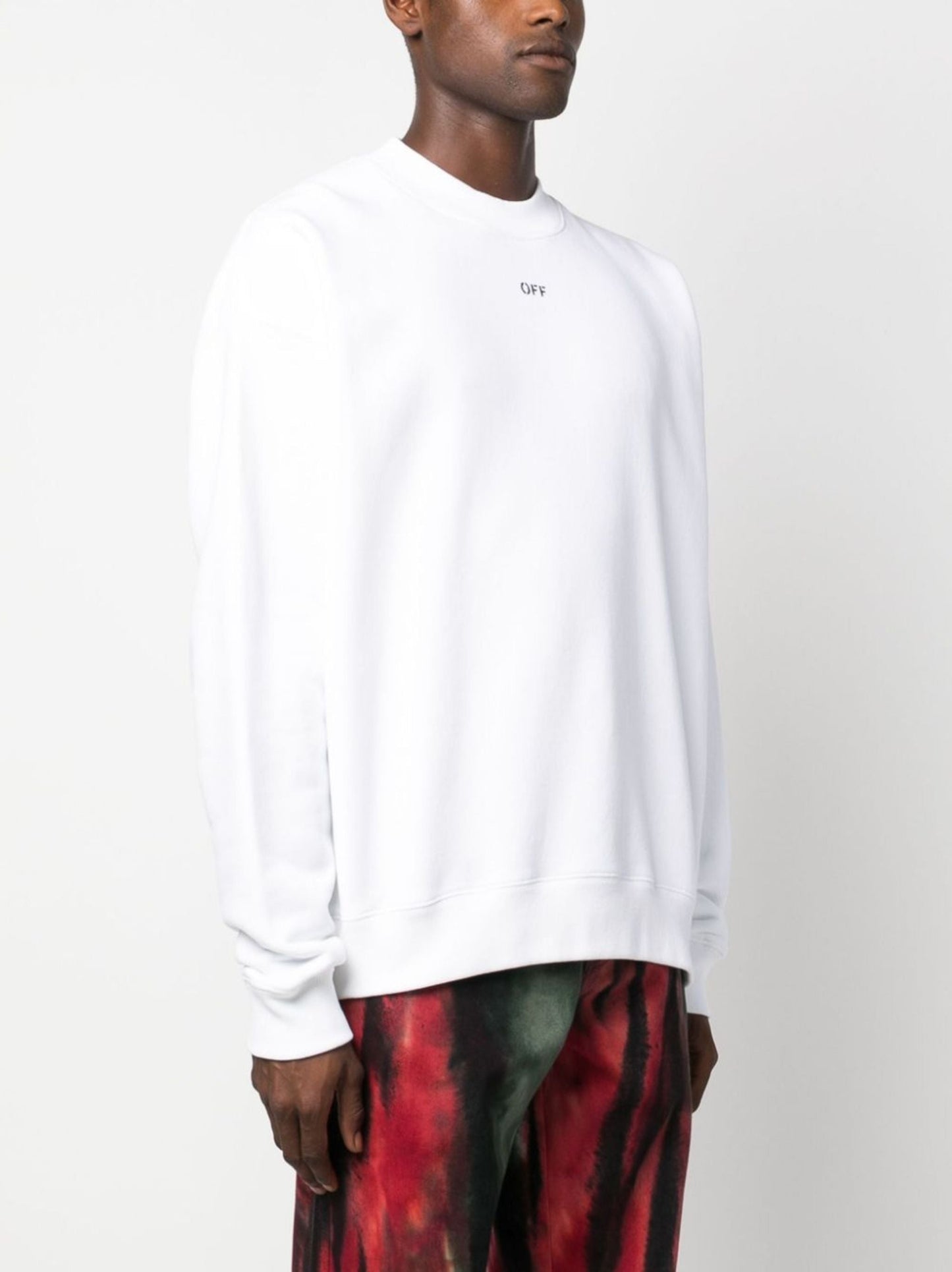 Off-White Off Stamp Logo Printed Sweatshirt in White