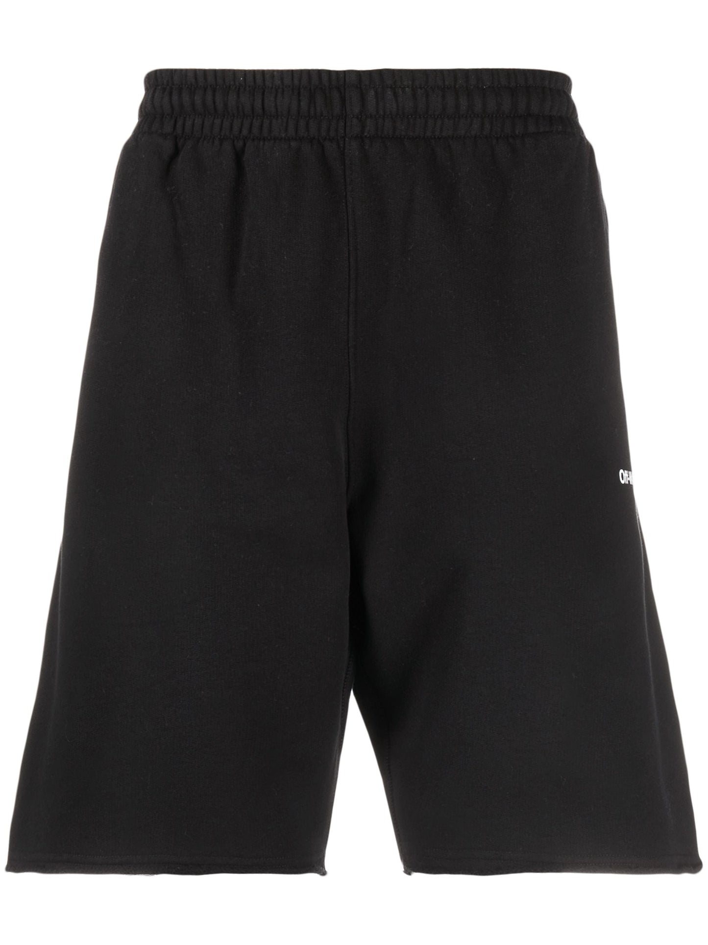 Off-White Diag Helvetica Sweat Shorts in Black