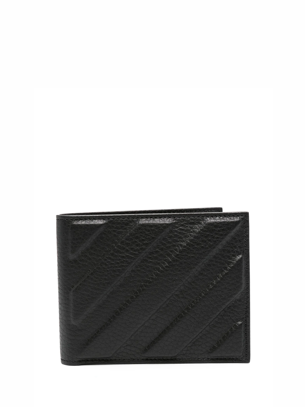 Off-White 3D Diag Bifold Leather Wallet in Black