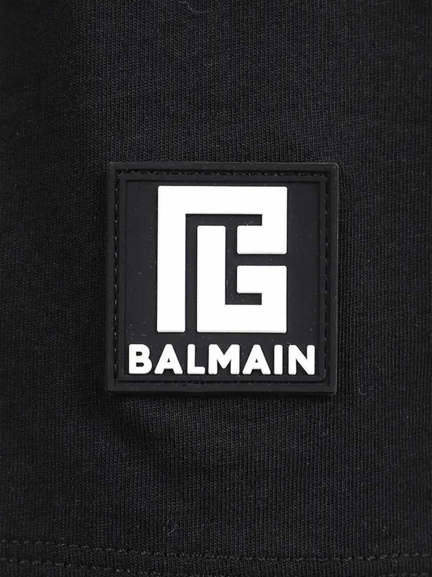 Balmain Back Logo Printed Oversized T-Shirt in Black