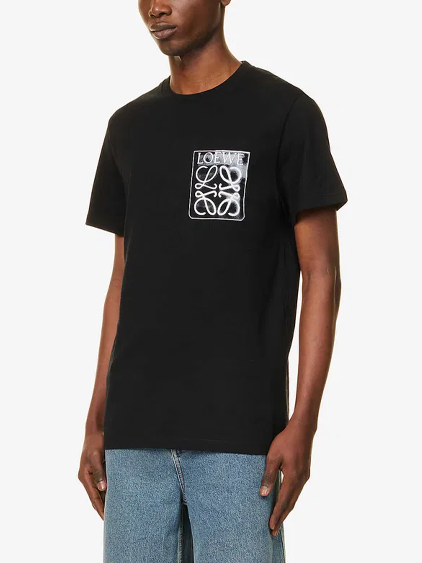 Loewe Anagram Fake Pocket T-Shirt in Black