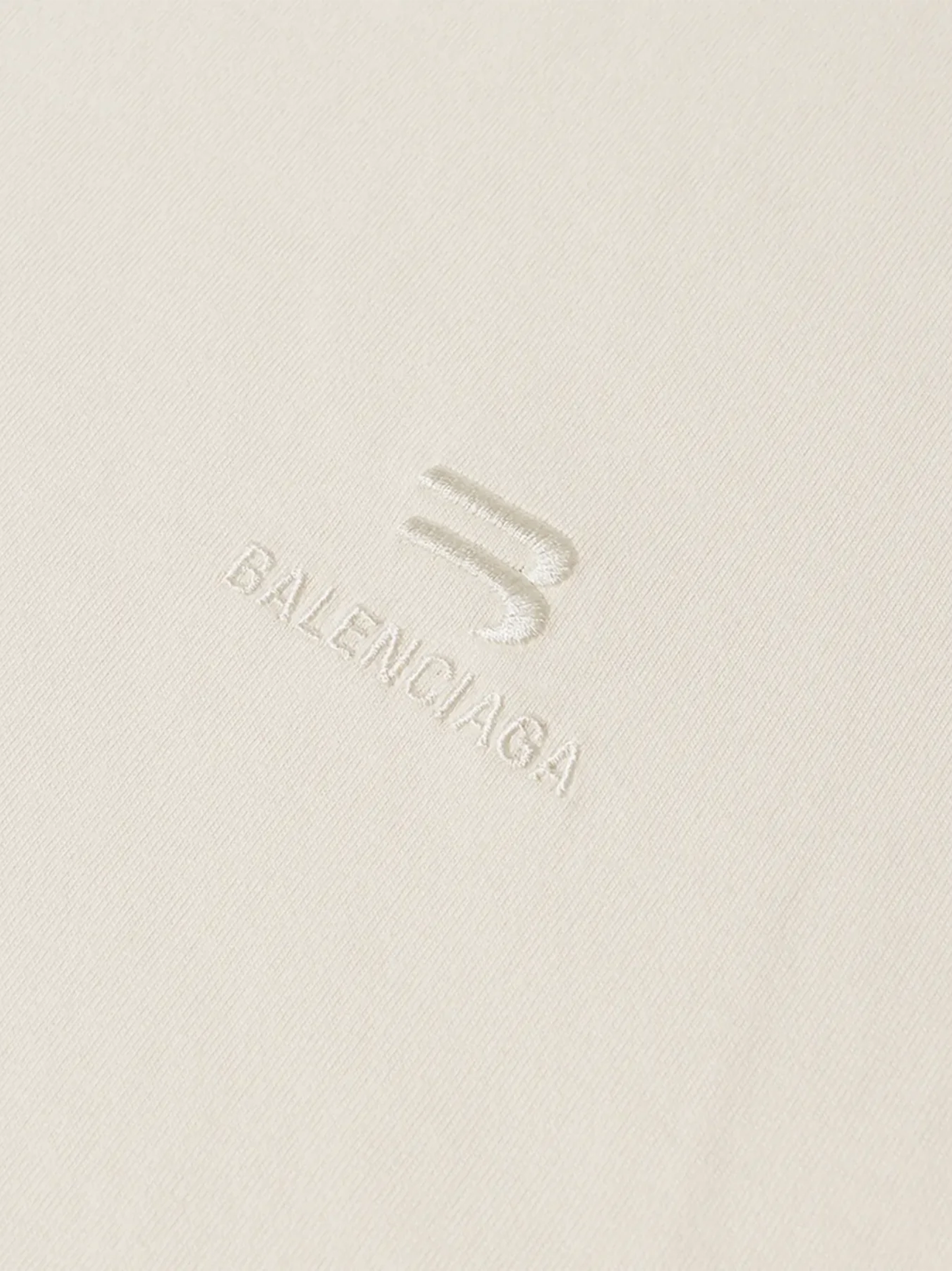 Balenciaga Embroidered Logo Boxy Fit T-Shirt in Chalky White