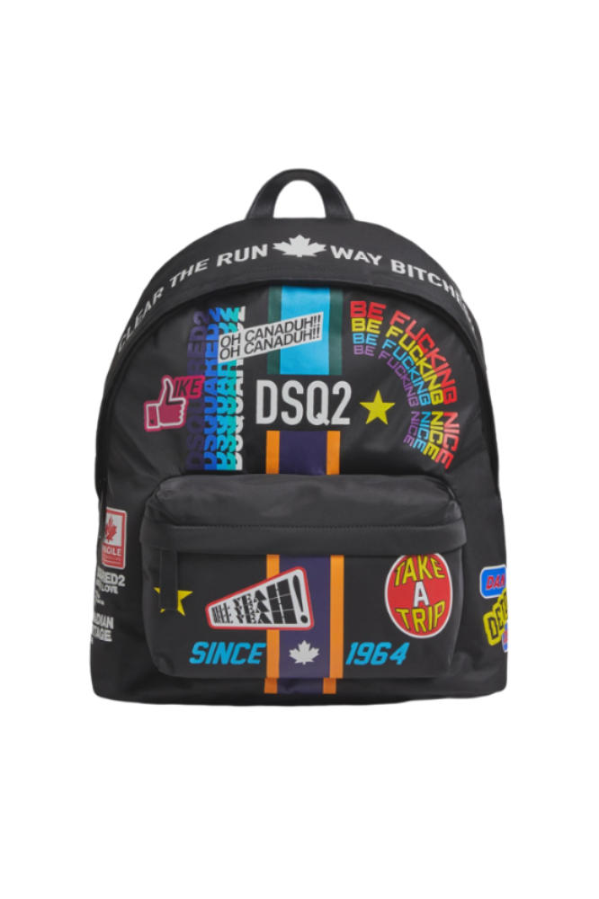 Dsquared2 Traveller Patch Backpack in Black