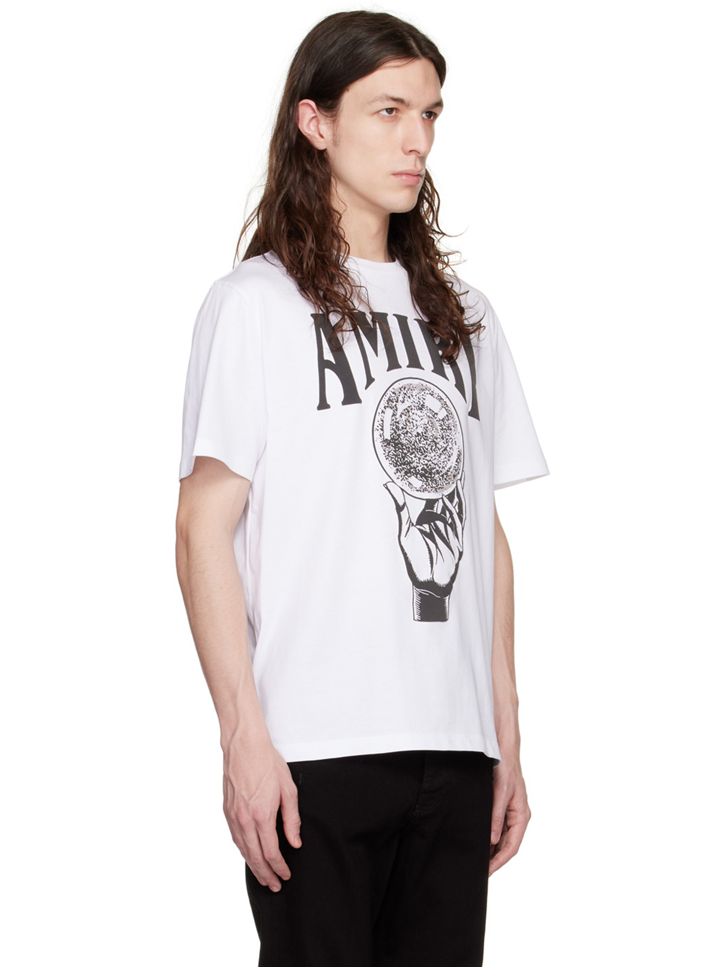 Amiri Crystal Ball Printed T-Shirt in White