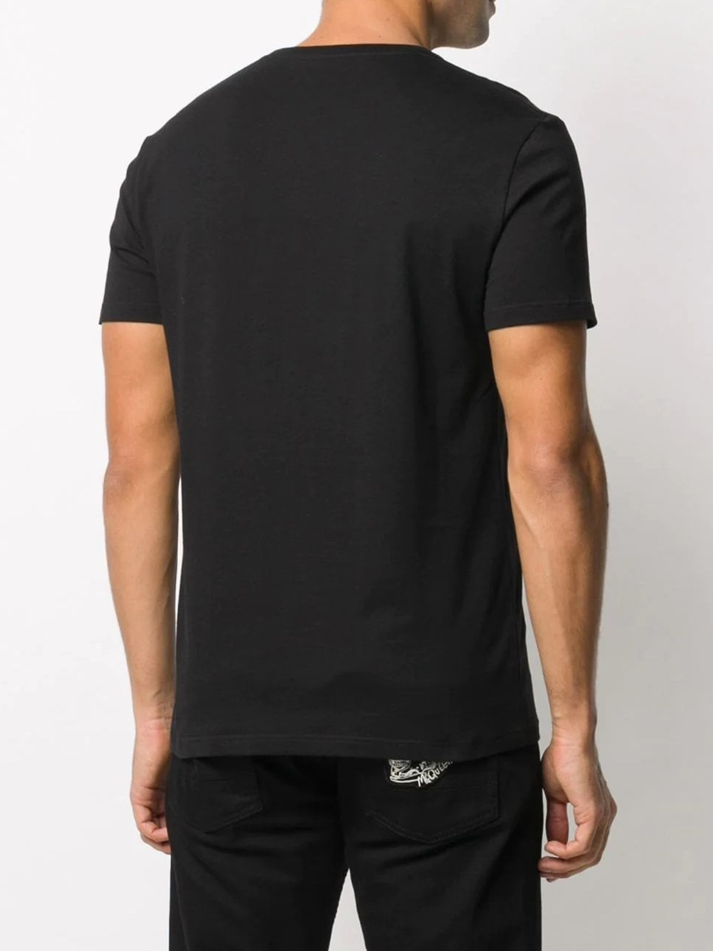 Alexander McQueen Embroidered Logo T-Shirt in Black